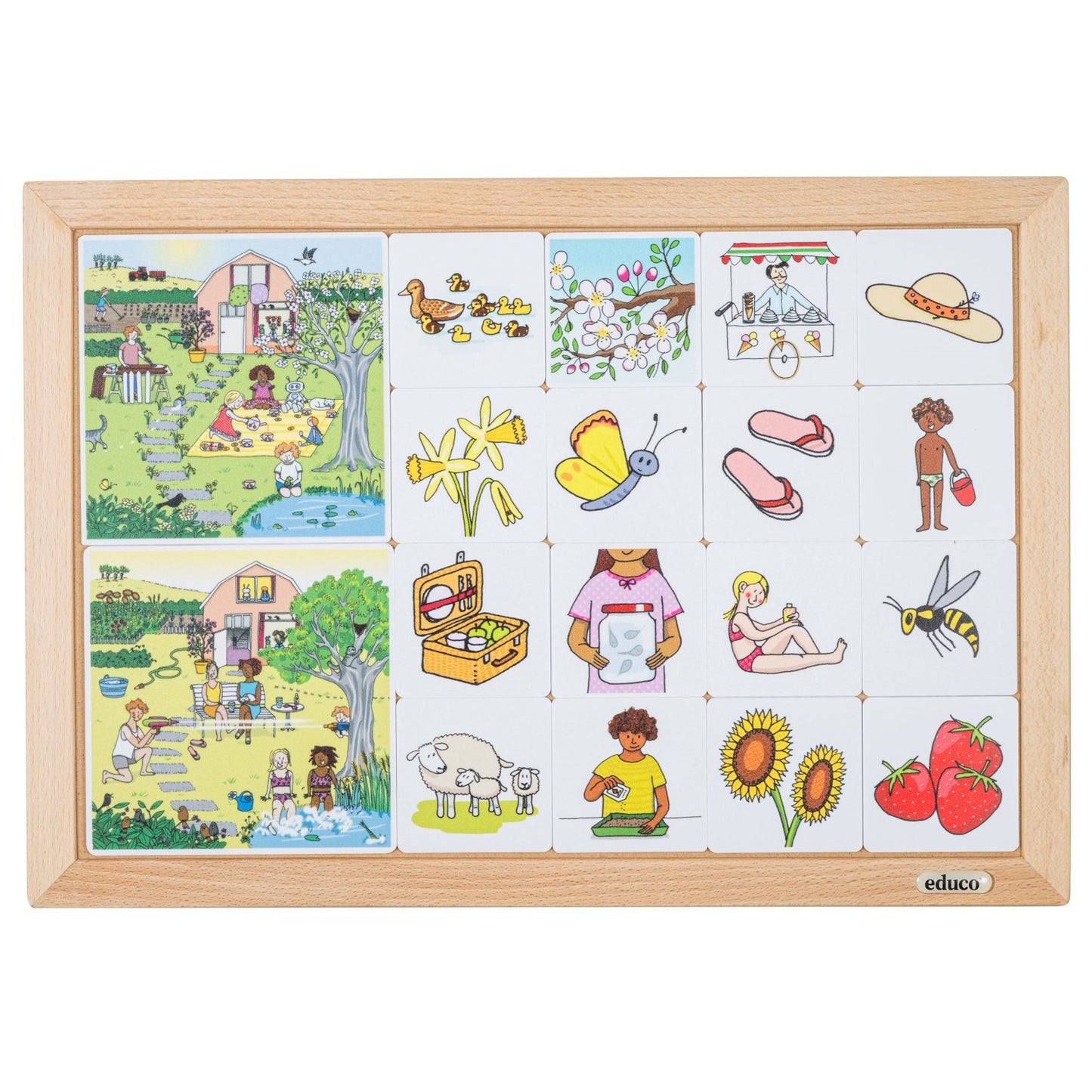 Educo Season lotto spring/summer 卡片分類遊戲四季系列 - 春天與夏天