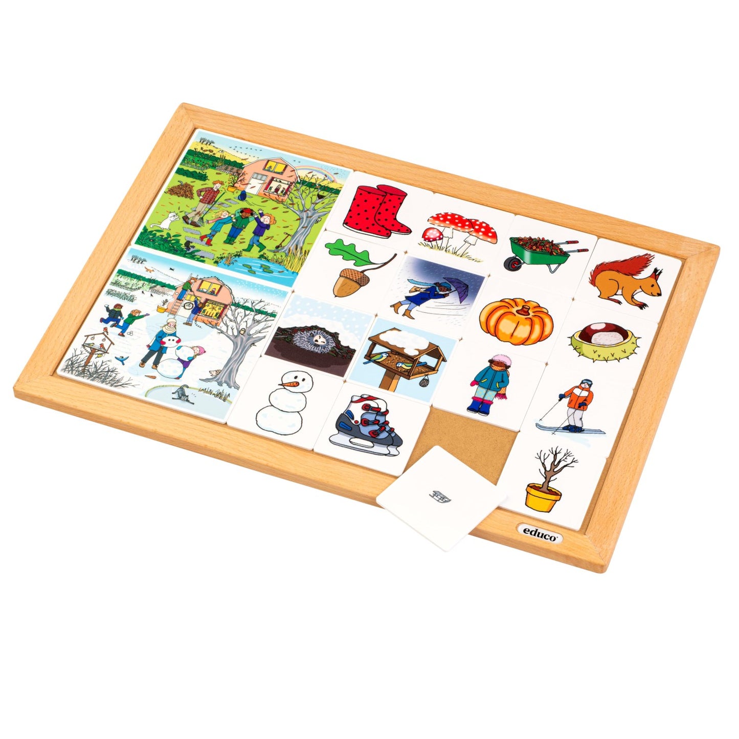 Educo Season lotto autumn/winter 卡片分類遊戲四季系列 - 秋天與冬天