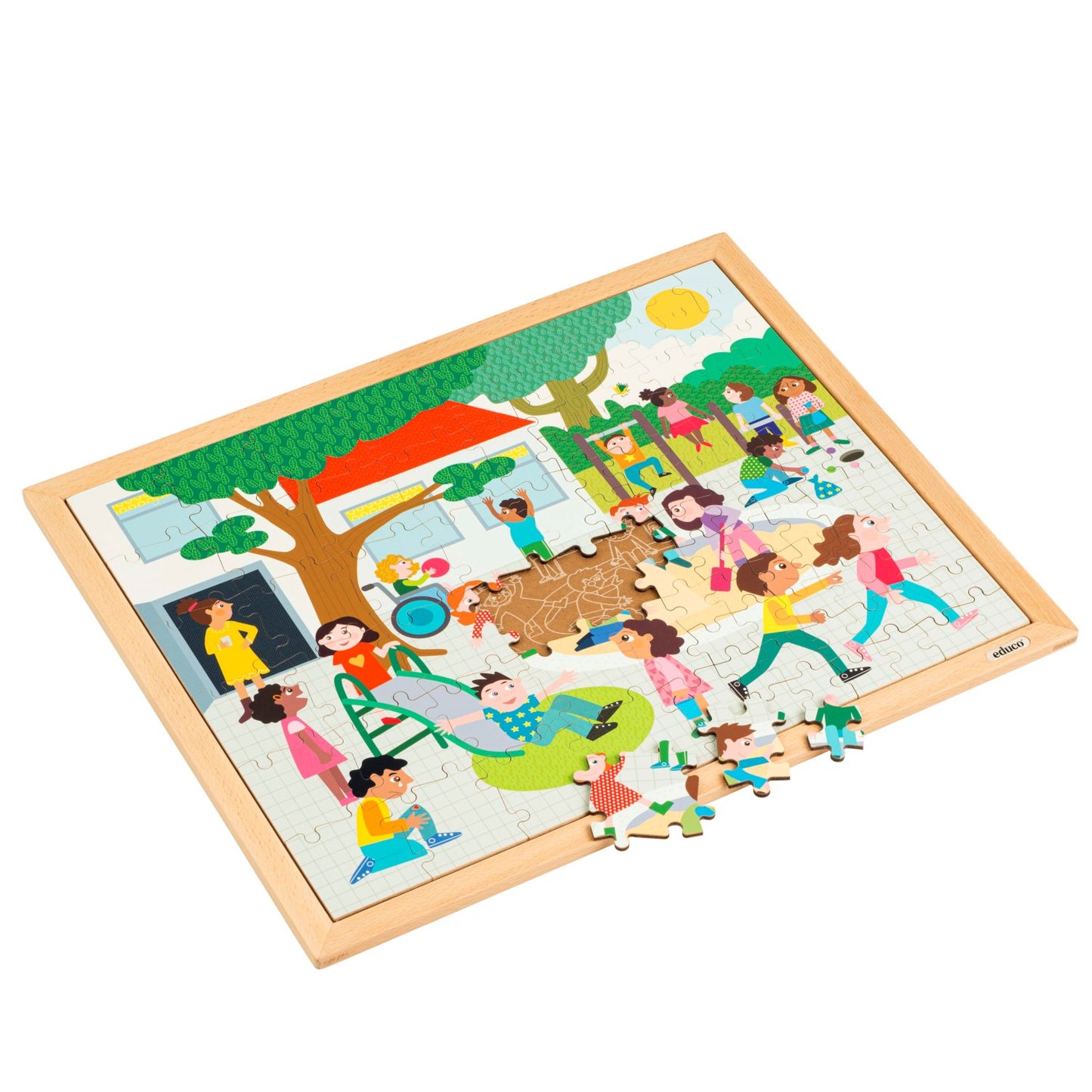 Educo Puzzle together - in the schoolyard 102pcs 一起拼圖－在校園裡