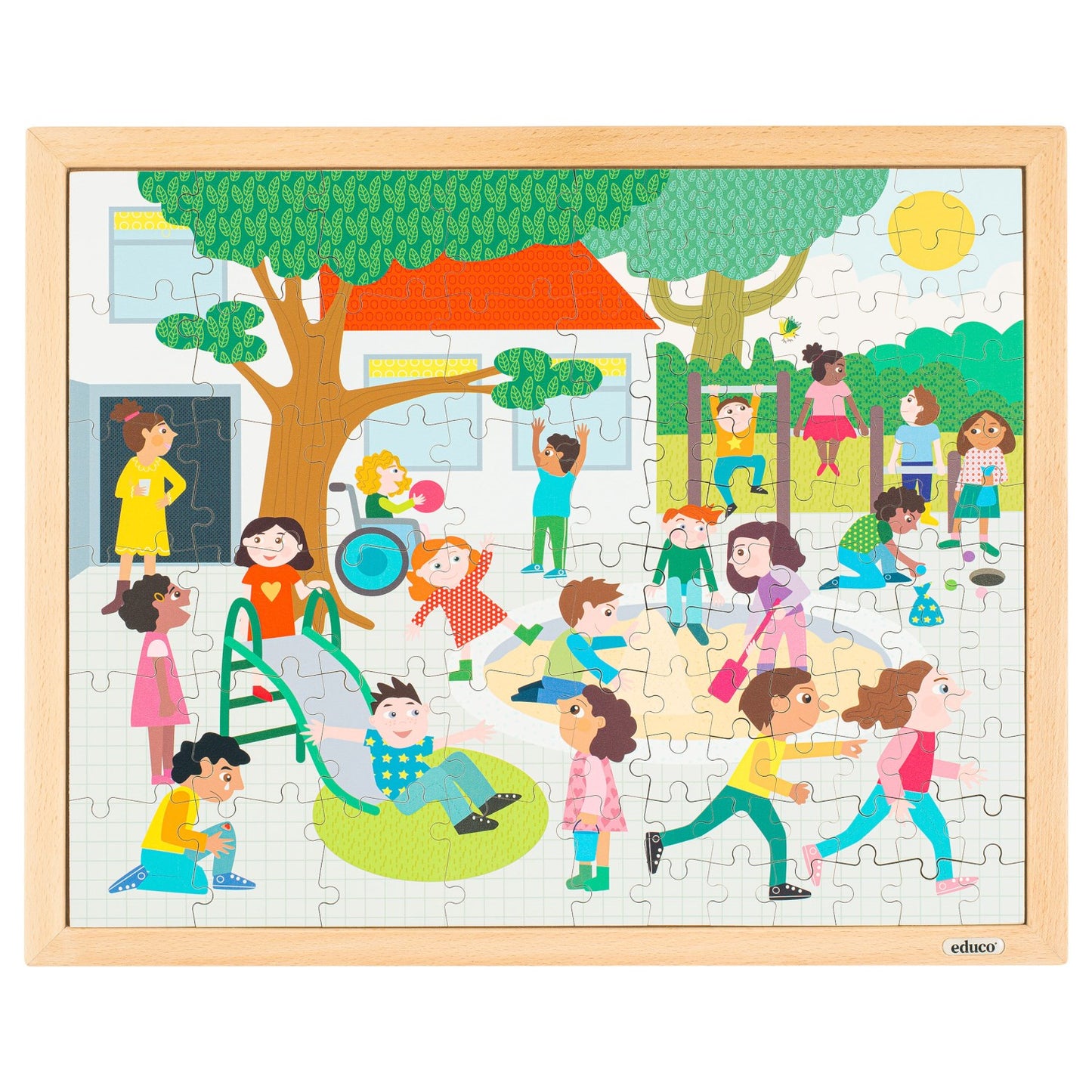 Educo Puzzle together - in the schoolyard 102pcs 一起拼圖－在校園裡