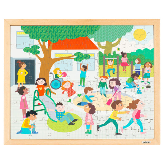 Educo Puzzle together - in the schoolyard 102pcs 一起拼圖－在校園裡