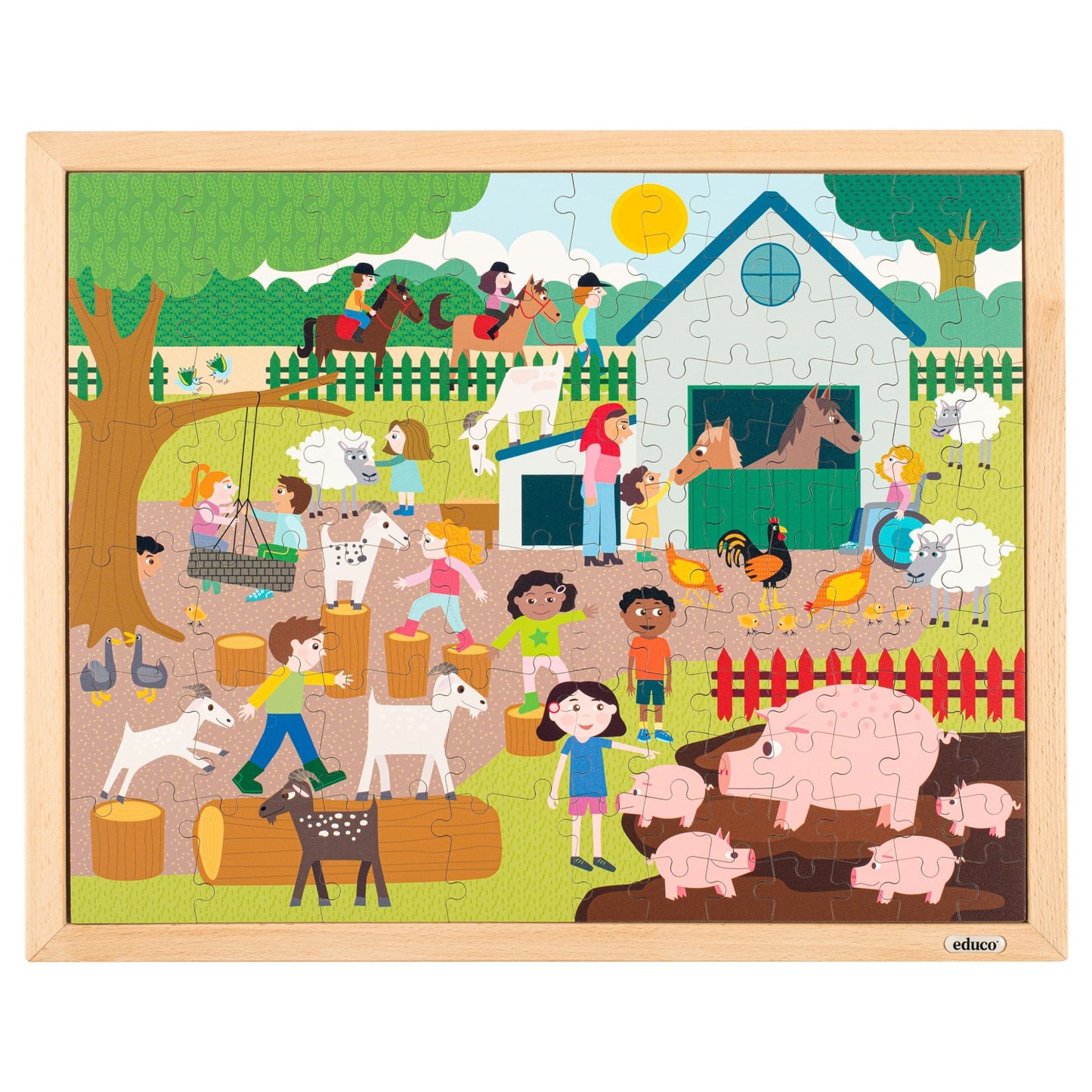 Educo Puzzle together - at the petting zoo 102pcs 一起拼圖－在動物園