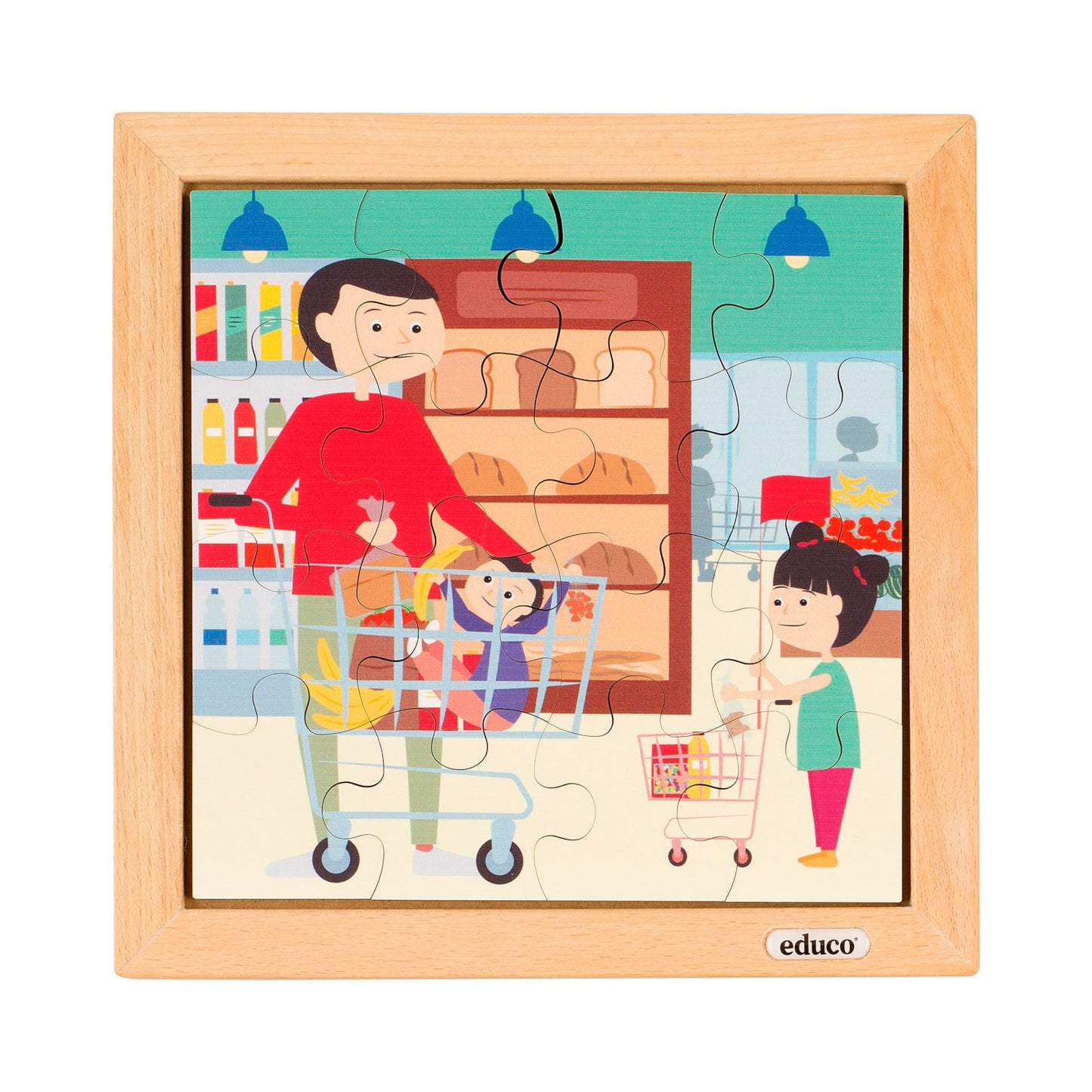 Educo Toddler puzzle - in the supermarket 幼兒拼圖 - 在超市