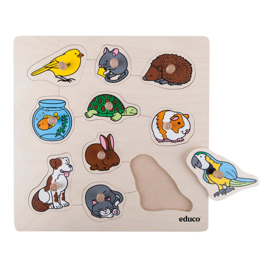 Educo Knob Puzzle - Pets 抓手拼圖遊戲-寵物