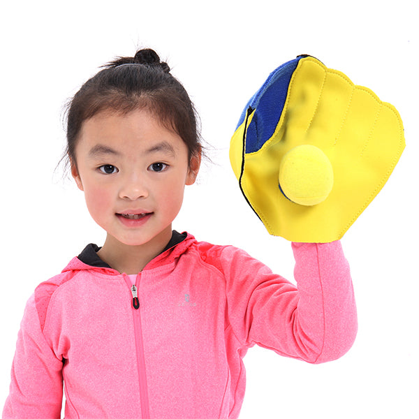 Stick & Catch Gloves with Plush Ball Assorted Color Set of 6色 黏黏球投接手套 ...
