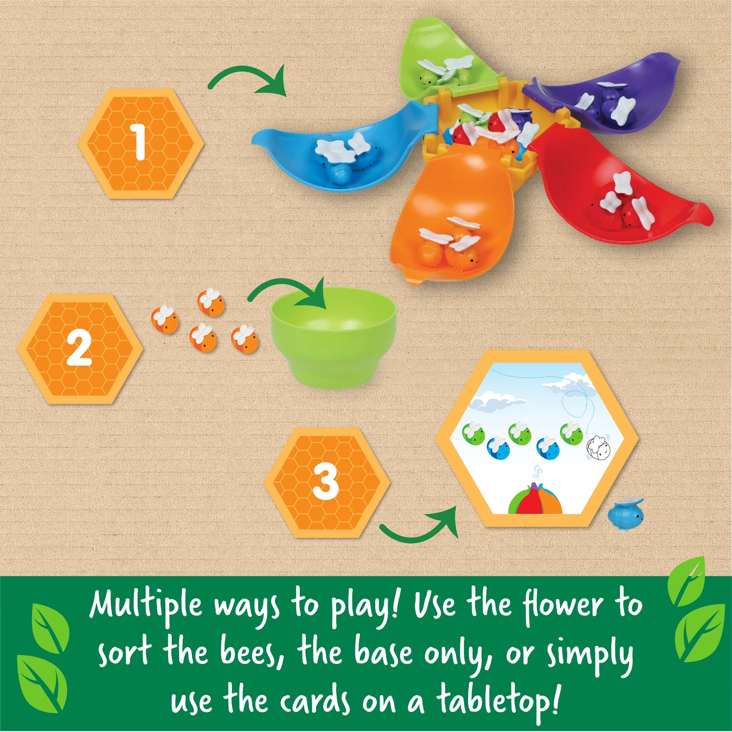 Learning Resource Blooming Balance Bees Fine Motor Sorting Set