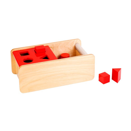 Montessori Imbucare Box With Flip Lid – 4 Shapes 蒙特梭利教具 翻蓋式投置箱-四種立體形狀