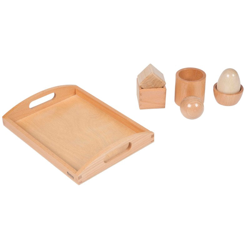 Nienhuis Montessori 3D Object Fitting Exercise 蒙特梭利教具- 3種立體與杯盒對應組