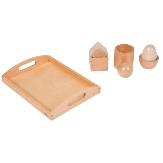 Nienhuis Montessori 3D Object Fitting Exercise 蒙特梭利教具- 3種立體與杯盒對應組