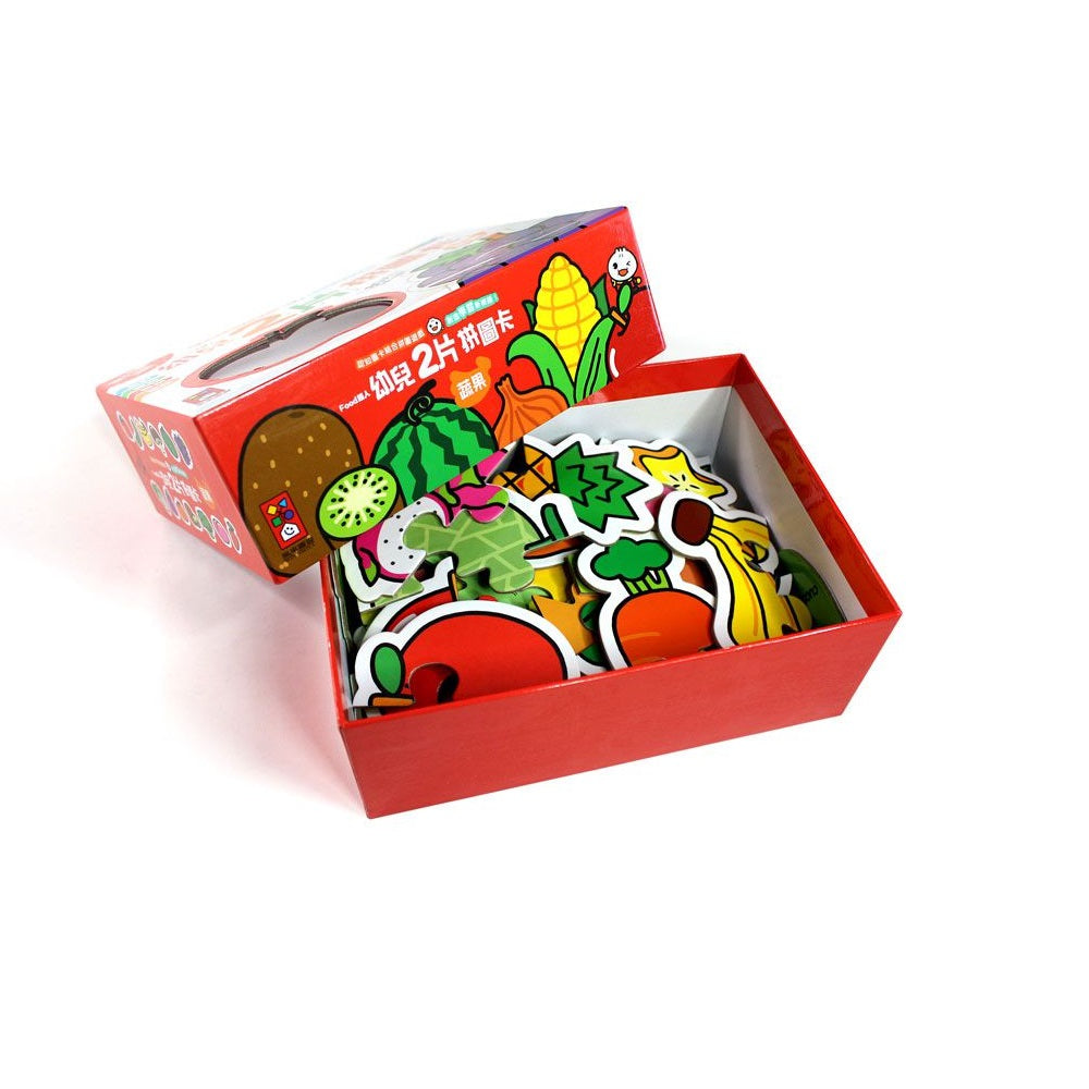 蔬果-FOOD超人幼兒2片拼圖卡