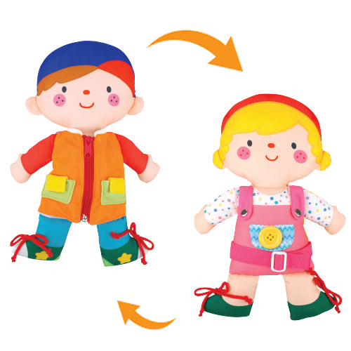 K's Kids 2 in 1 Dress Up Doll Self Care Training Toy 2合1自理訓練布偶