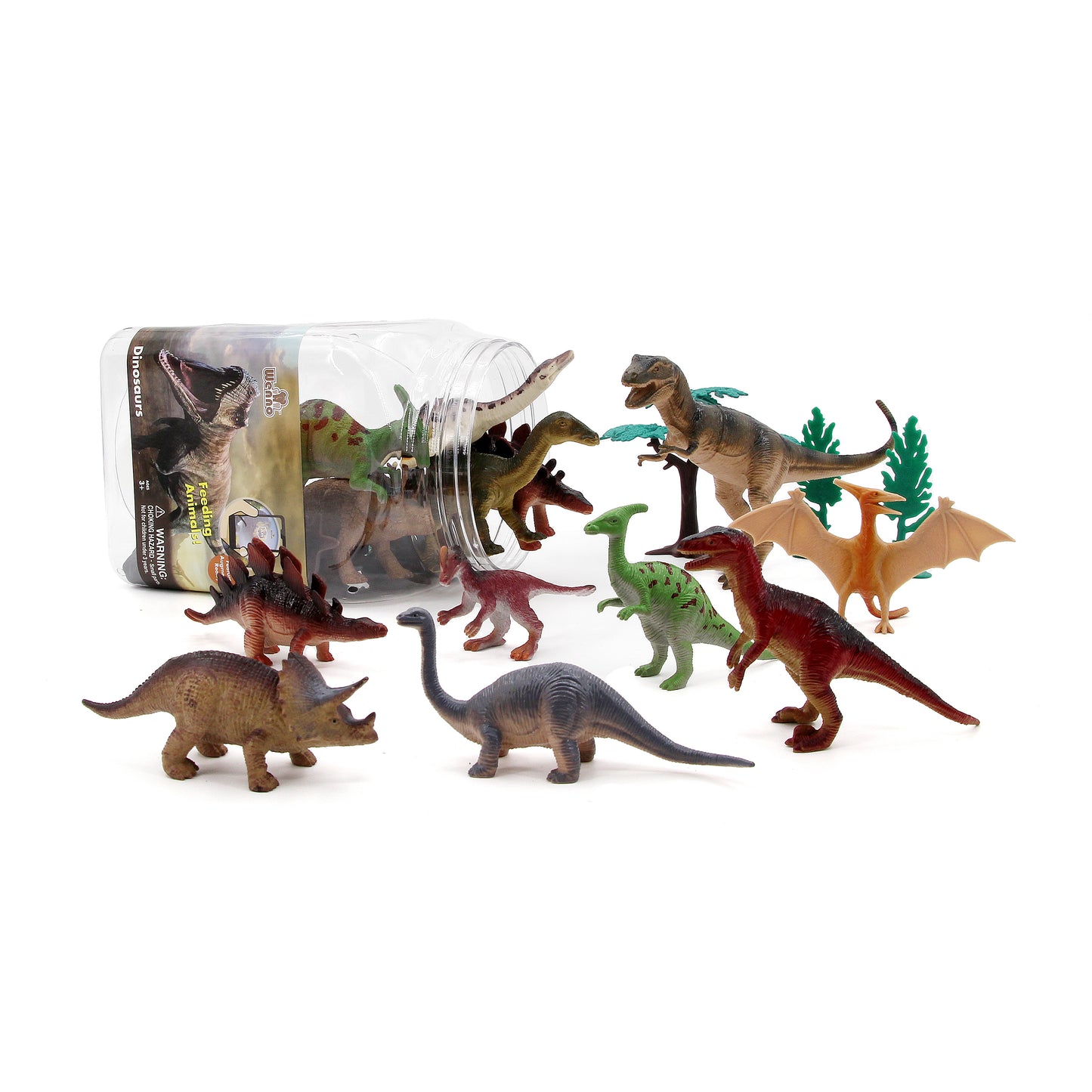 Wenno Jumbo Dinosaurs Playset 30pcs with AR App 特大恐龍 30件教學套裝 附有AR程式 學習動物常識 餵食動物遊戲