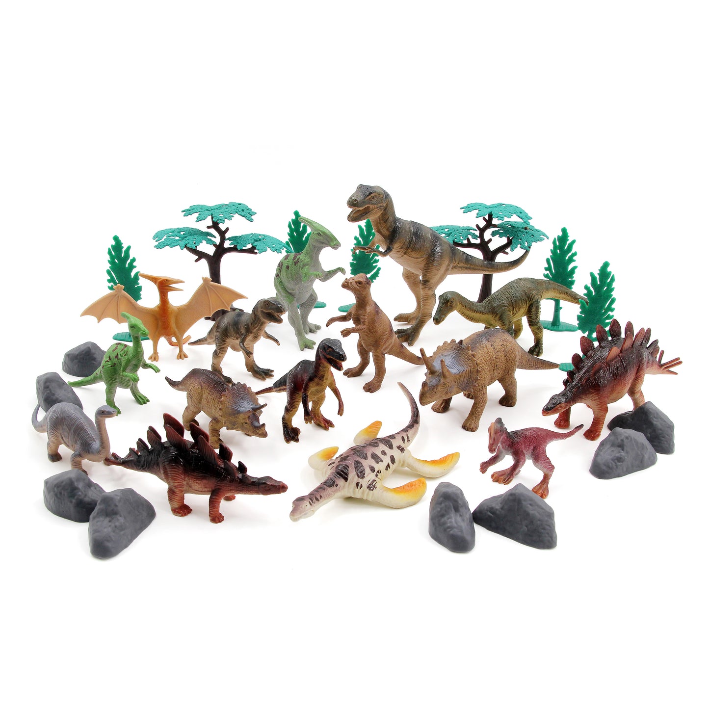 Wenno Jumbo Dinosaurs Playset 30pcs with AR App 特大恐龍 30件教學套裝 附有AR程式 學習動物常識 餵食動物遊戲
