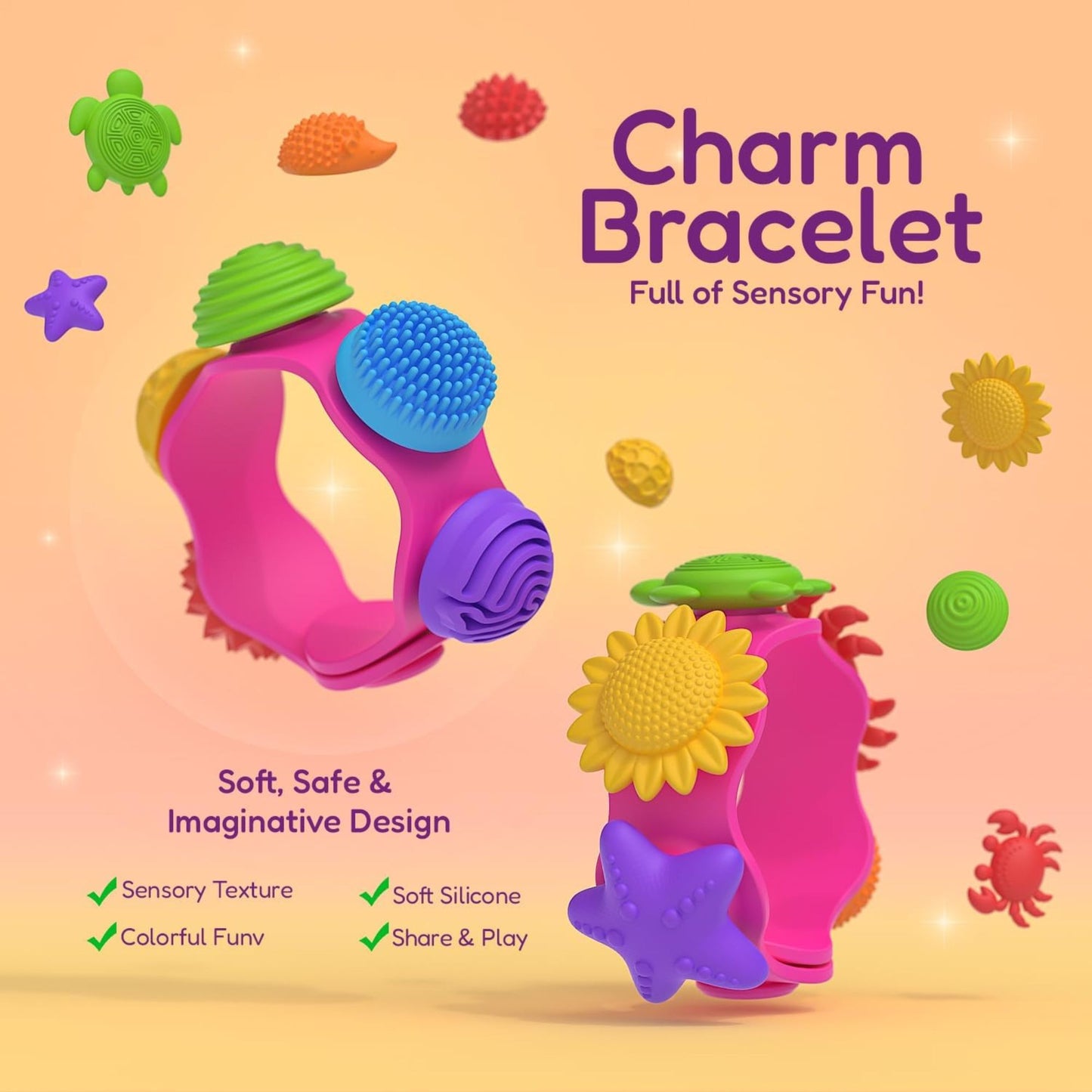 3-in-1 Sensory Fidget Jewelry Set 3合1兒童感官紓壓首飾套裝