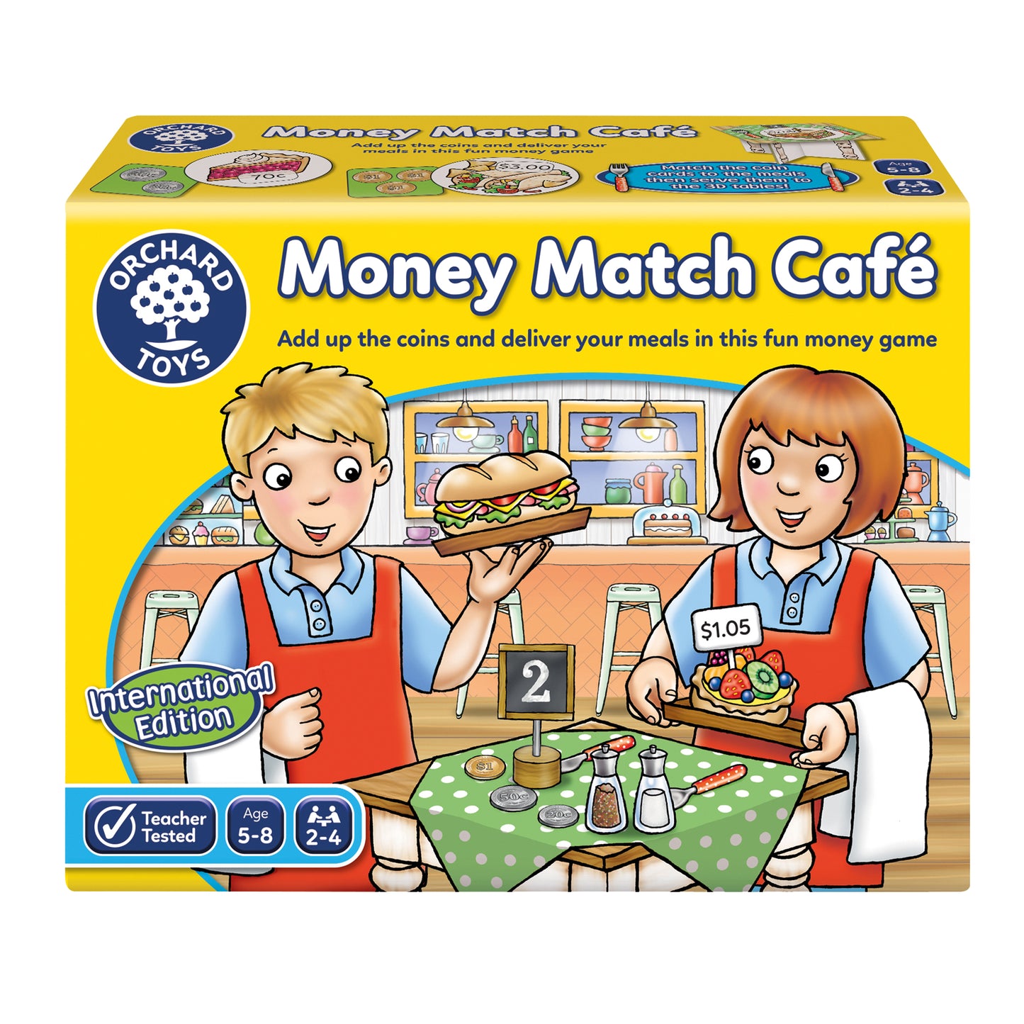 Orchard Toys Money Match Café Money Handling Game MY SCHOOL BUS