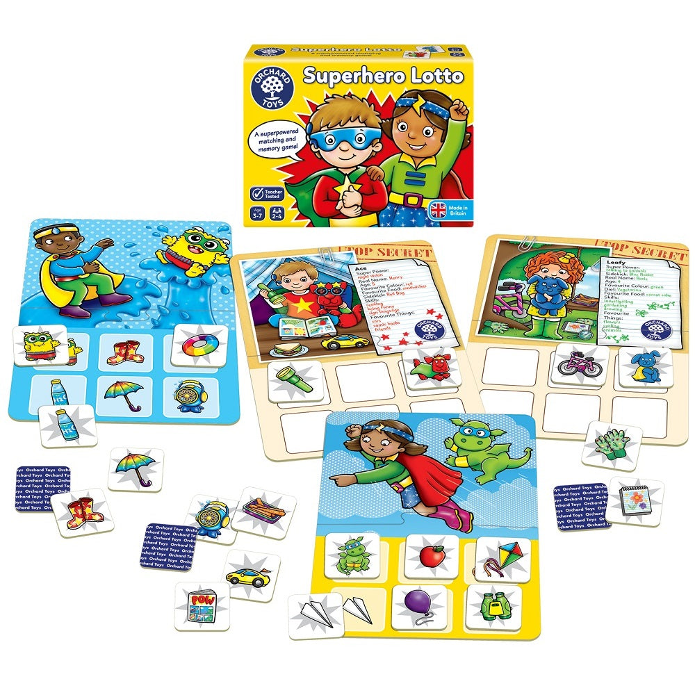 Orchard Toys Superhero Lotto Matching & Memory Game 超級英雄賓果記憶配對遊戲