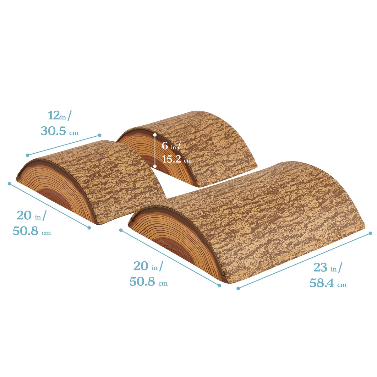 Tree Log Nature-Inspired Climber Balance Builders Set of 3