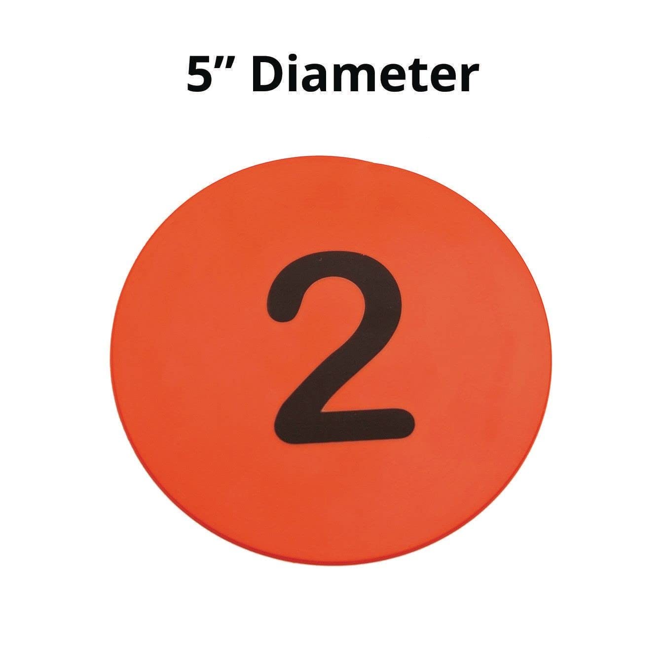 Numbered Anti-Skid Soft Round Spot Markers Set of 36塊裝數字標誌盤