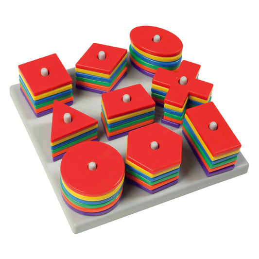 Educo Shapes and Colors Sorting and Stacking Game 彩色幾何形狀 配對插板遊戲