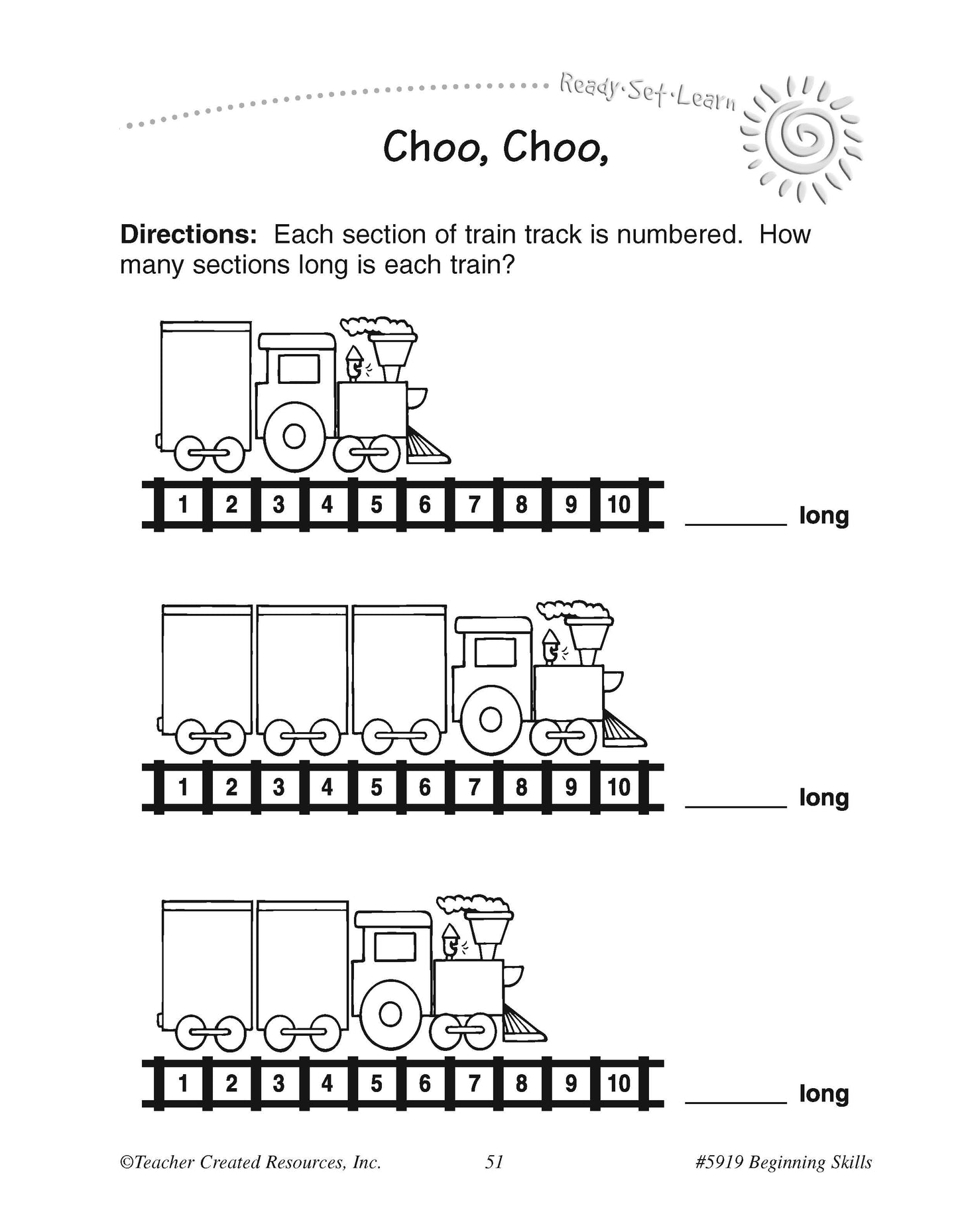 Teacher Created Resources Ready-Set-Learn Beginning Skills PreK-K