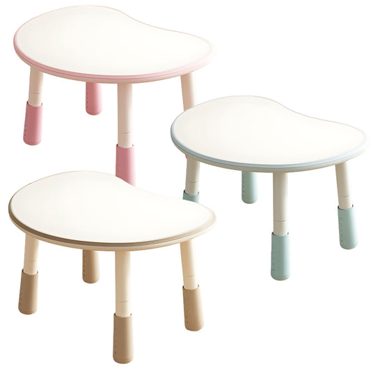 Kids Table Bean Shape Top, Adjustable Legs H24-54mm 豆形兒童升降桌