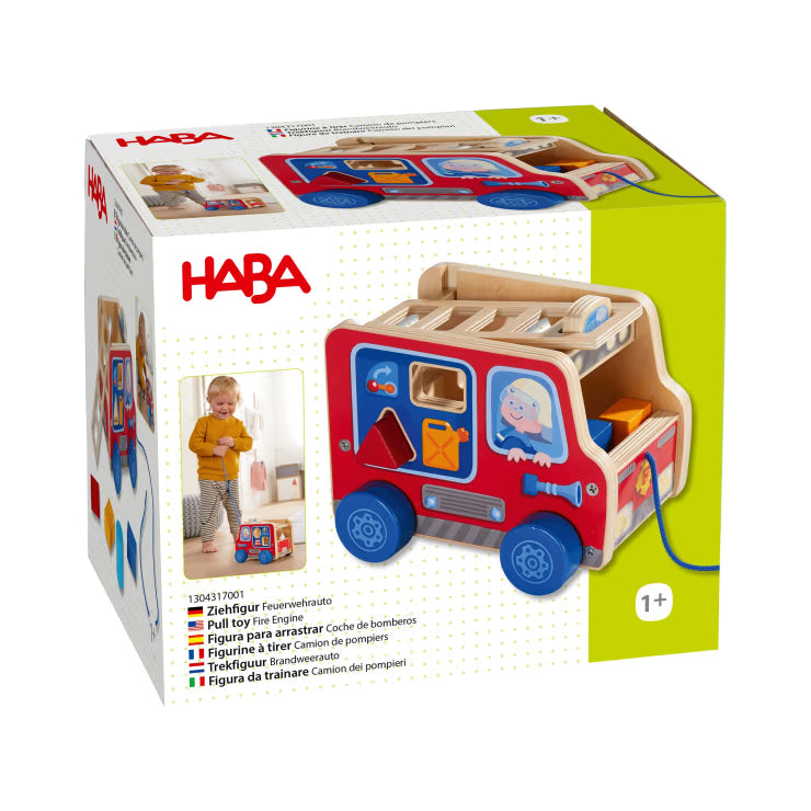 Haba Sorting and Pulling Fire Engine 形狀配對拖拉消防車