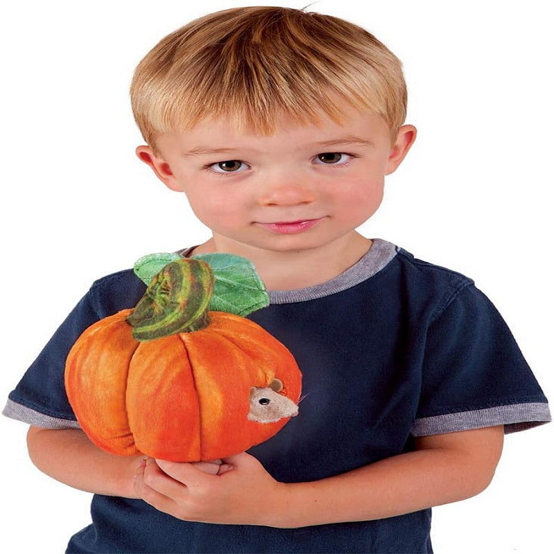 Mouse in Pumpkin Finger Puppet 南瓜老鼠手指偶