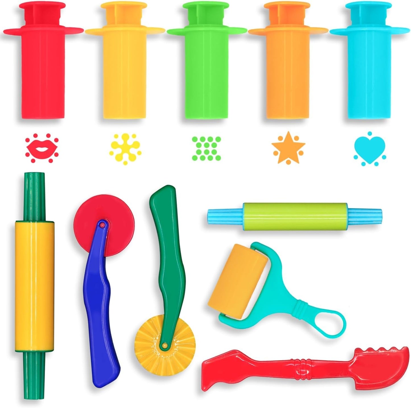 Dough Play Tools Assorted Color 泥膠工具學前幼兒套裝 顏色隨機