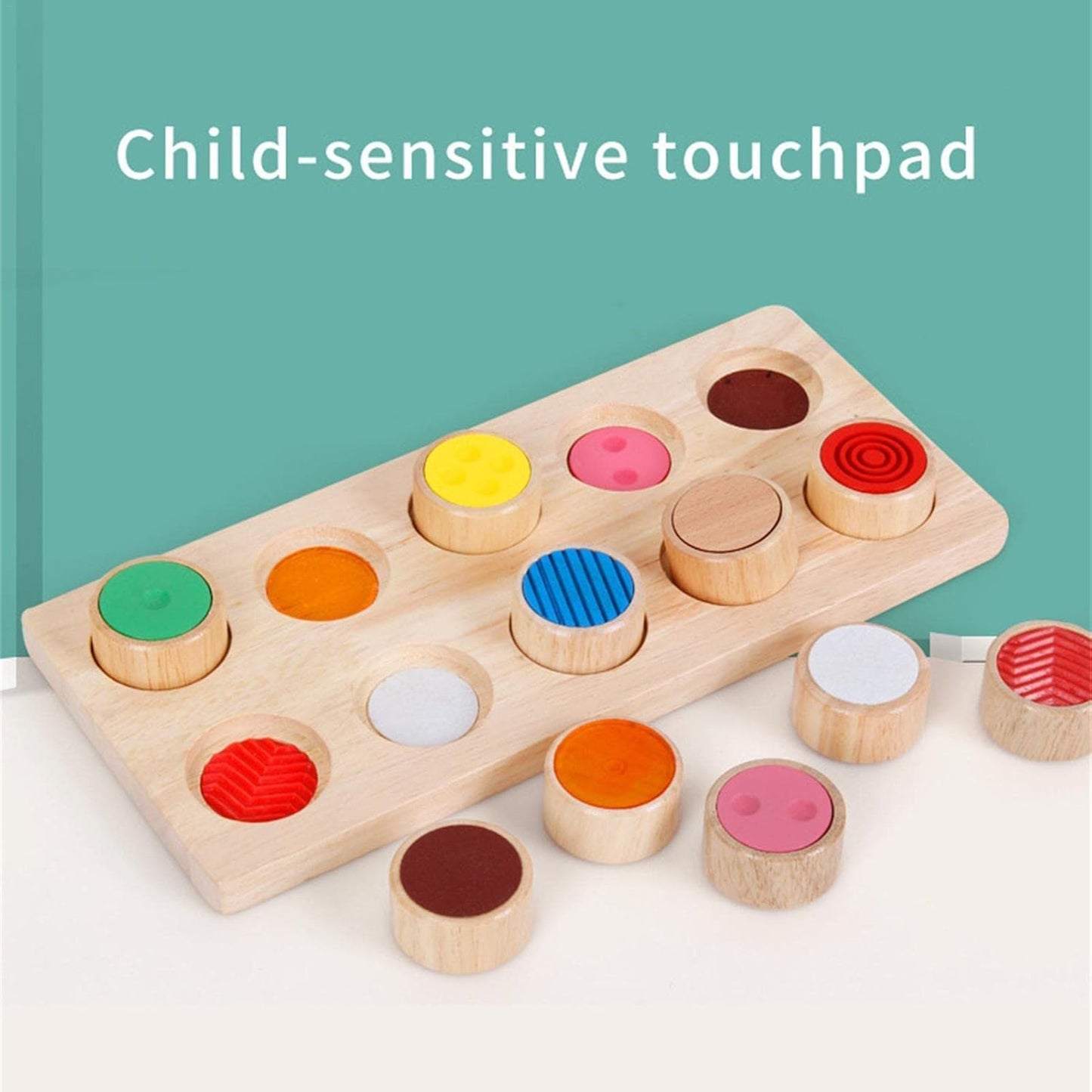 Touchy Feely Wooden Peg Matching Game 木製觸覺配對遊戲