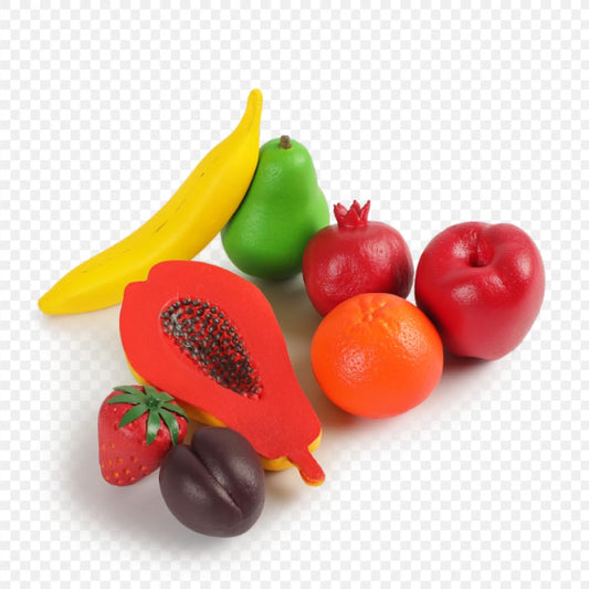 Rubbabu Interactive Realistic Fruit Toys(8pcs) 幼兒安全水果模擬組（8件套）