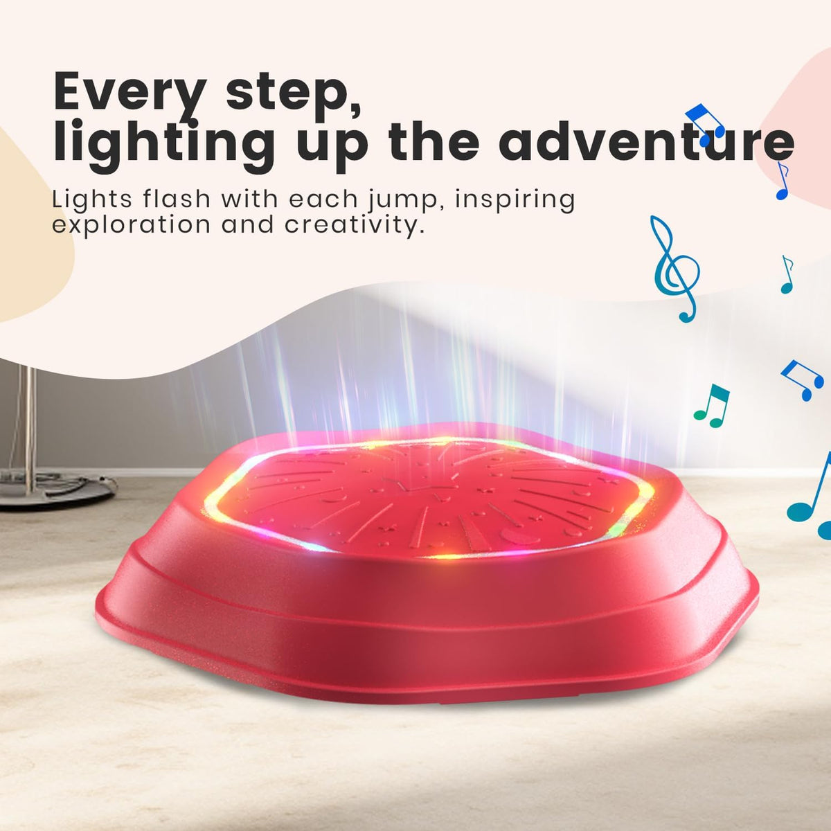 Light-Up Musical Stepping Stones for Kids Set of 5件裝 兒童魔法流沙感應發光平衡石