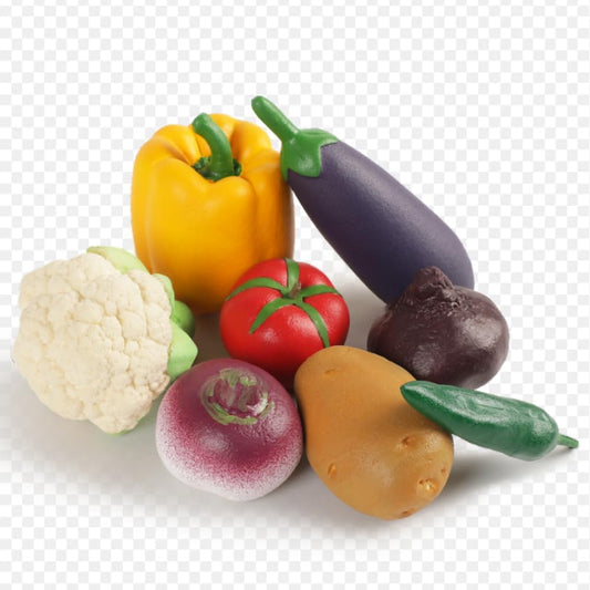 Rubbabu Interactive Realistic Vegetables Toys(8pcs) 幼兒安全蔬菜模擬組（8件套）