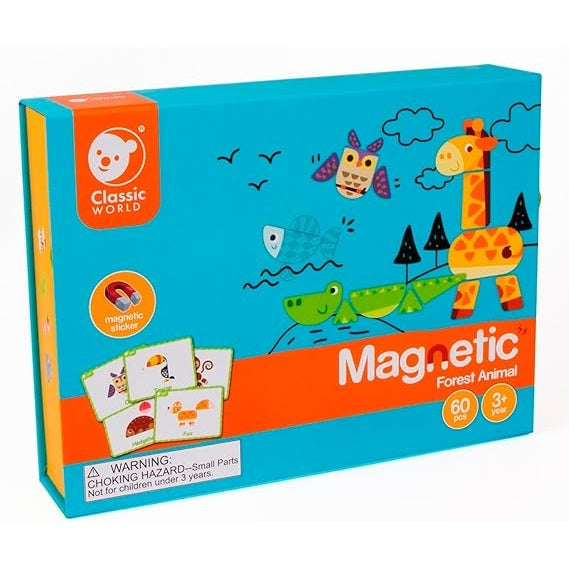 Classic World Magnetic Game Box- Forest Animal with Activity Card 磁性遊戲盒-森林動物-含活動圖咭