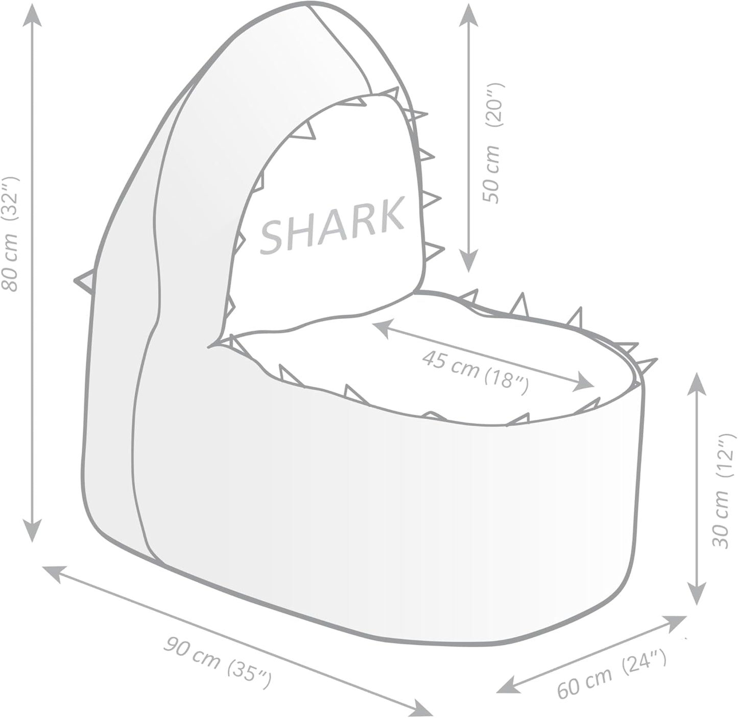 Shark Bean Bag Chair 鯊魚減壓豆袋沙發
