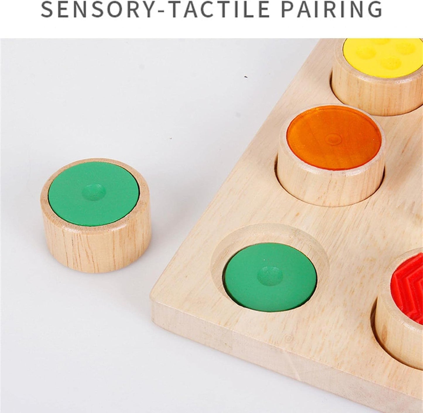 Touchy Feely Wooden Peg Matching Game 木製觸覺配對遊戲