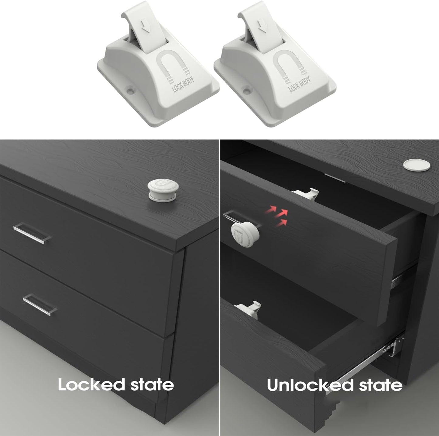 Magnetic Cabinet Locks 嬰幼兒安全防護 磁性櫃鎖