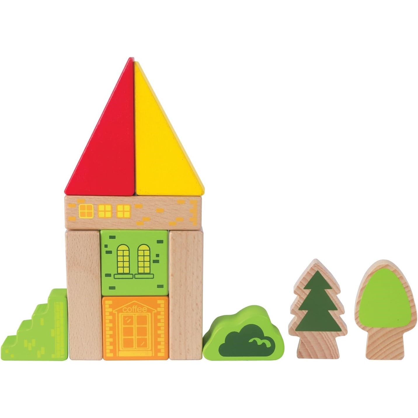 Hape Wooden Building Blocks with City Map 城市情景積木