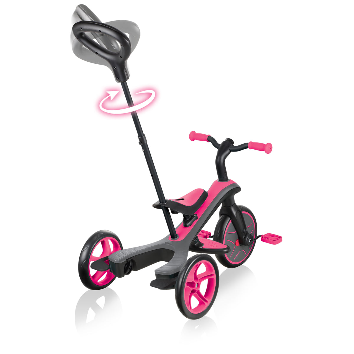 Globber EXPLORER TRIKE 4 in 1  Color Fuchsia 多功能可摺合嬰幼兒三輪車及平衡車 顏色 紫紅色