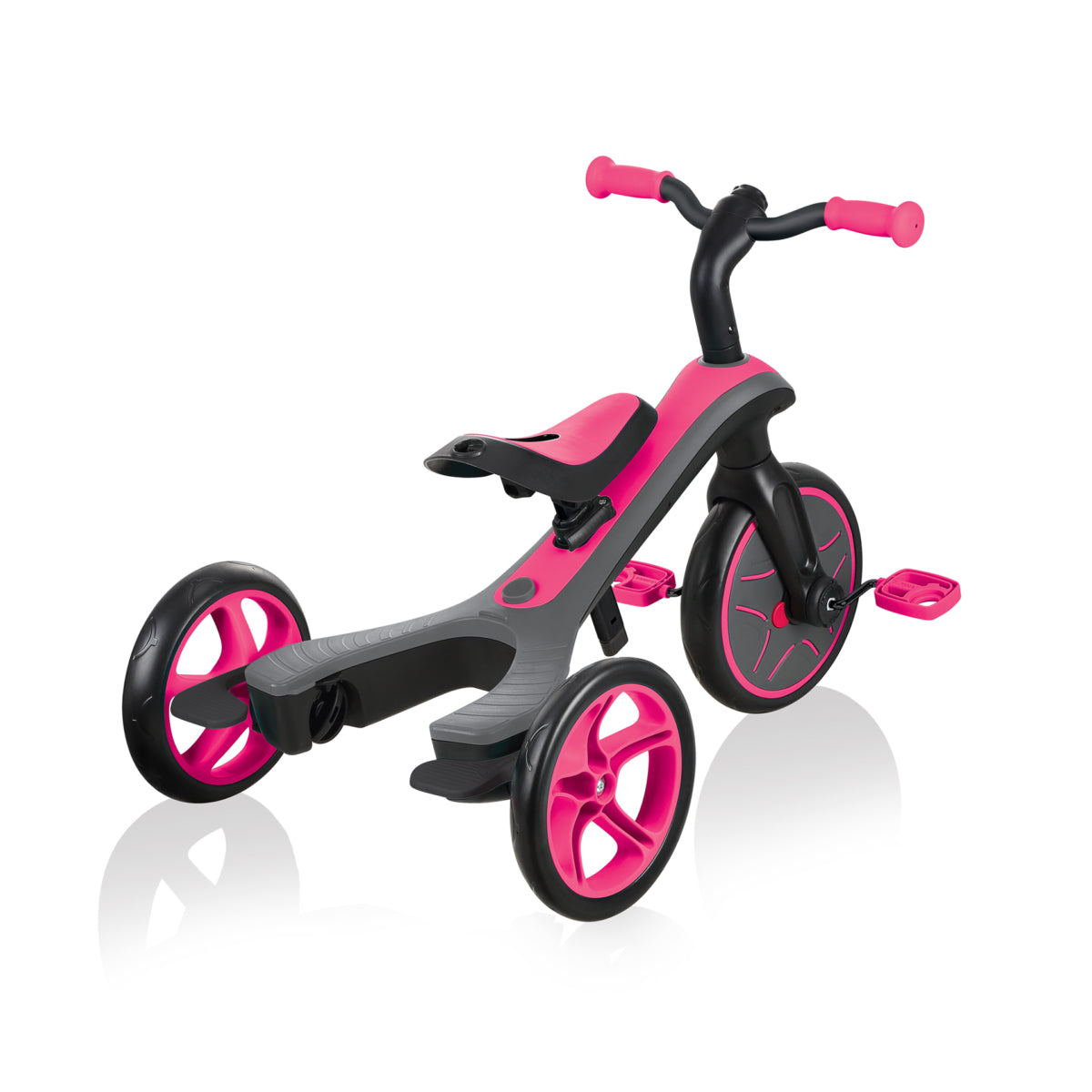 Globber EXPLORER TRIKE 4 in 1  Color Fuchsia 多功能可摺合嬰幼兒三輪車及平衡車 顏色 紫紅色