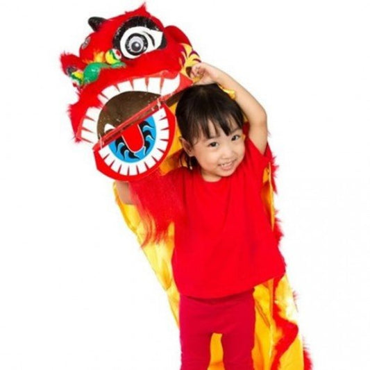 Kindermatic Chinese Lion Dance Costume with Musical Instrument Color Random 兒童舞獅服飾連樂器 顏色隨機