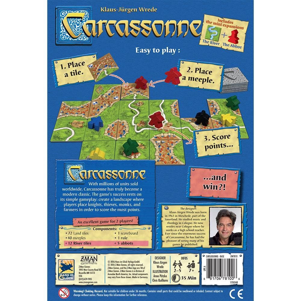 Carcassonne Tile Strategy Game 卡卡頌2.0 - 英文版