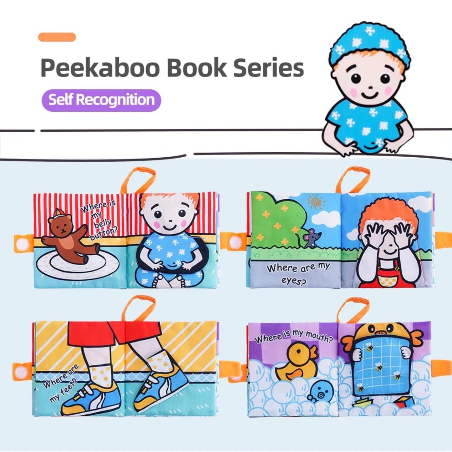 Jollybaby Where is my belly button? Cloth Book 肚臍找找看布書