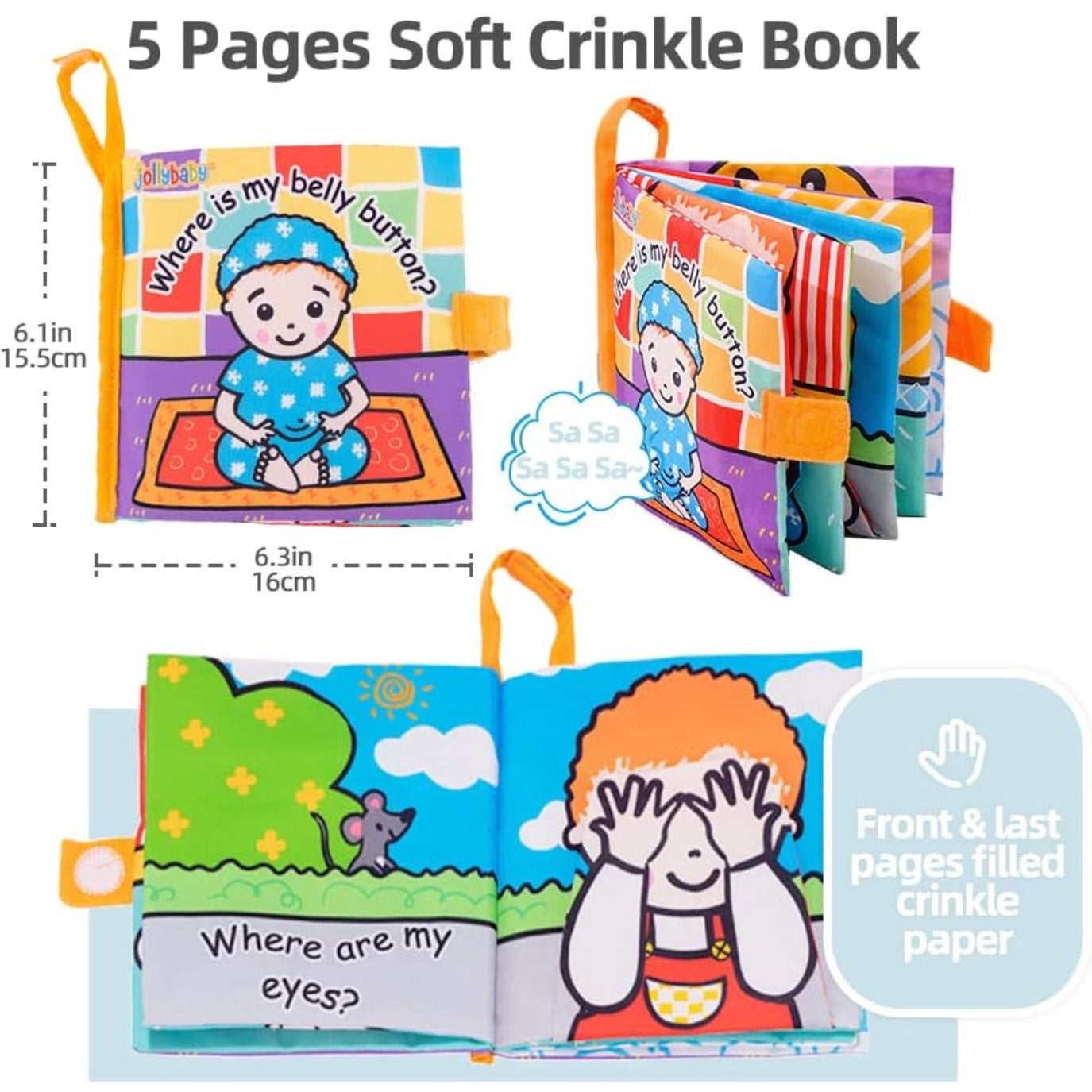 Jollybaby Hide and Seek Cloth Book 捉迷藏布書