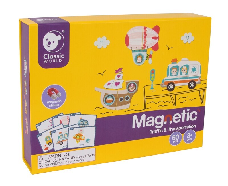 Classic World Magnetic Game Box: Traffic & Transportation 磁性遊戲盒-交通運輸