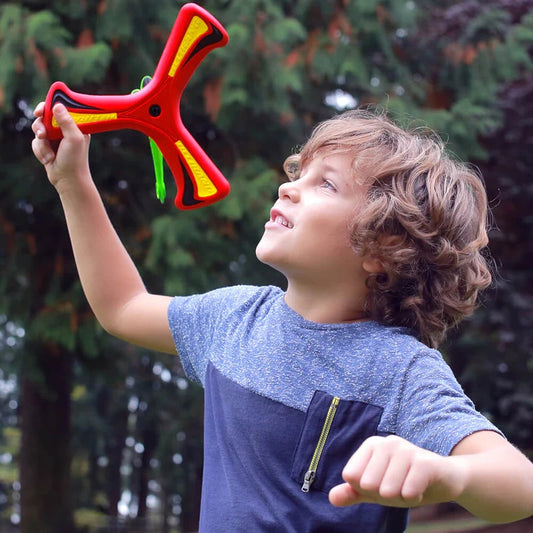 Softoys Zooparang Helicopter Boomerang 直昇機回力鏢拋接運動玩具 顏色隨機