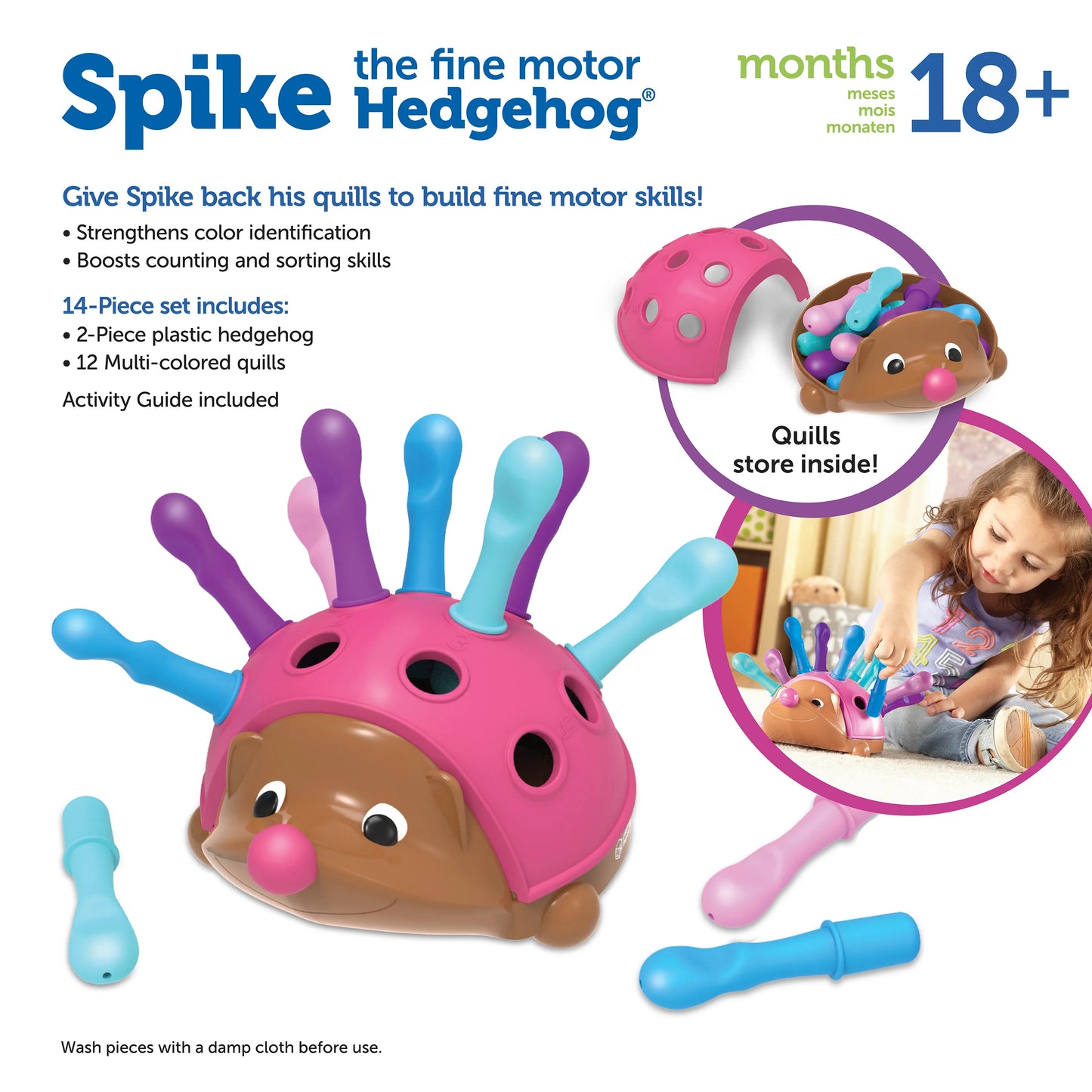 Learning Resources Spike The Fine Motor Hedgehog Pink