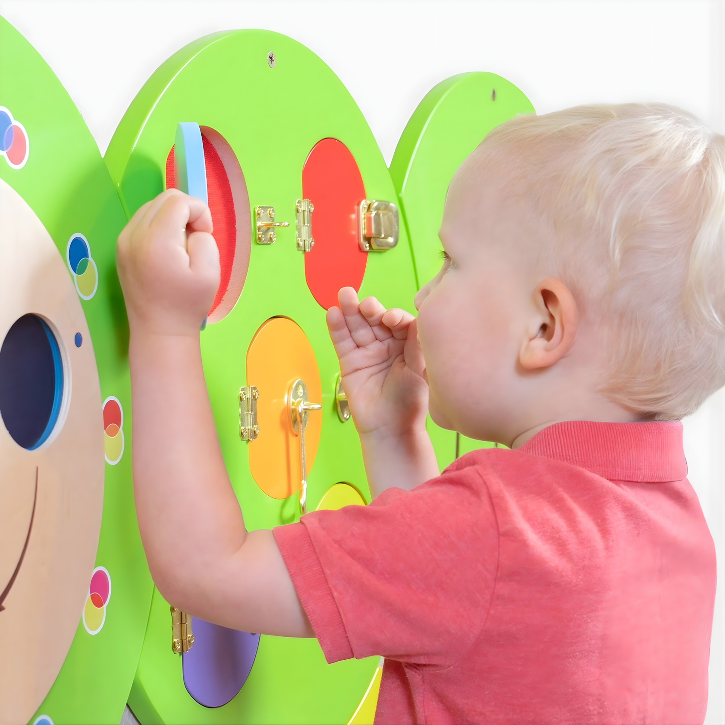 Play Wall Panel Toy Mega Caterpillar Sensory Busy Board – 1870 x 610mm 忙碌的毛毛蟲遊戲牆板