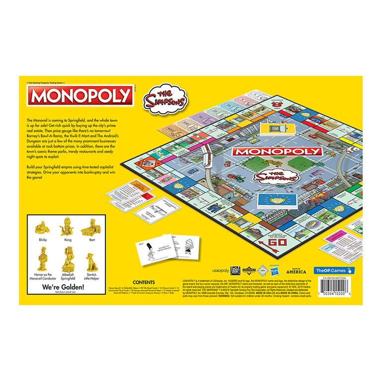 Monopoly The Simpsons Board Game 大富翁辛普森一家棋盤遊戲