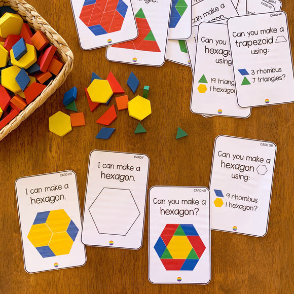 Polygon Blocks Math Numberblocks Geometric Shape and Bonds for kindergarten school 幼稚園學校數量 ...