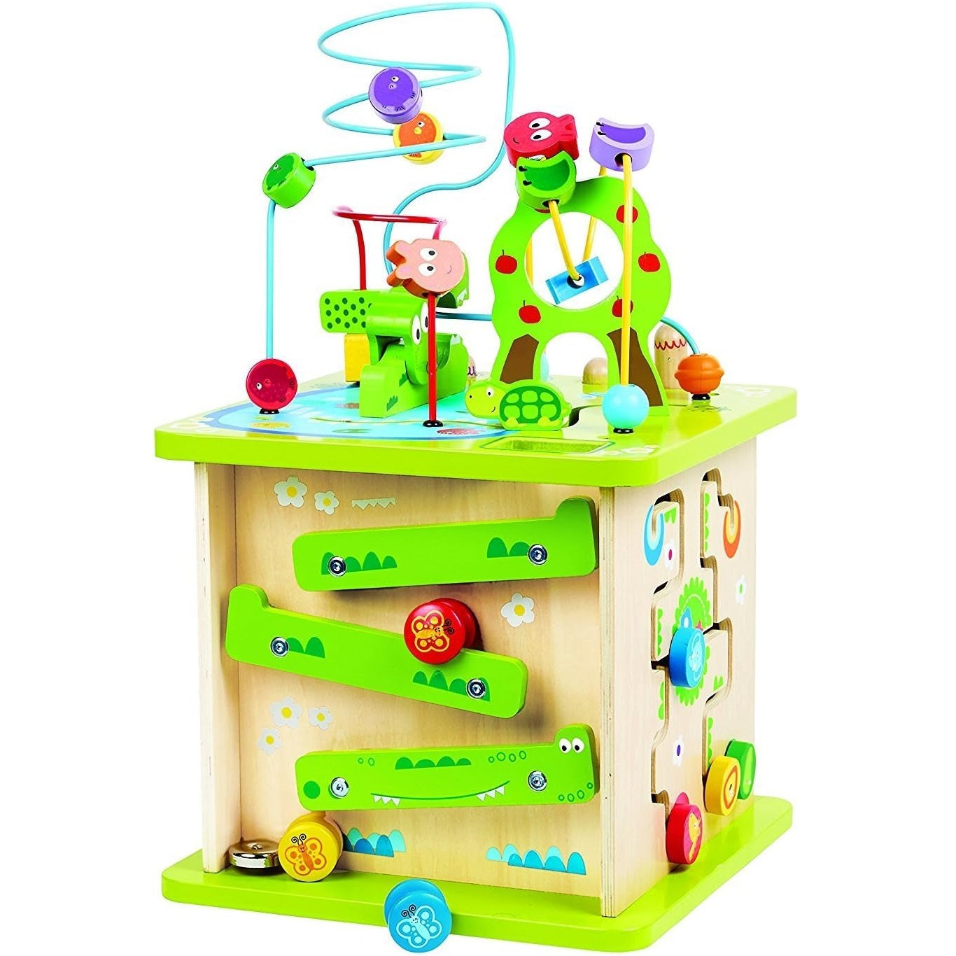 Hape Wooden Wild Safari Adventure Center Bead Wire Activity 森林動物遊戲盒